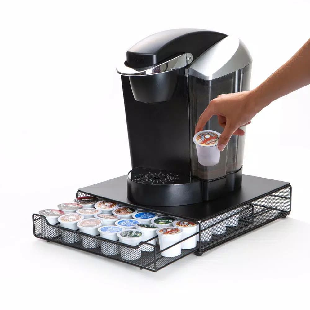 Mind Reader Bam 36-Capacity Metal Mesh Coffee Pod Storage Drawer - Black