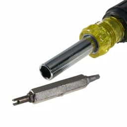 Klein Tools 11-in-1 Multi-Bit Screwdriver and Nut Driver with Schrader Valve Core Tool, Cushion Grip thumbnail 6