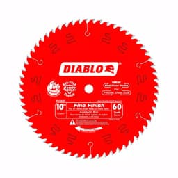 Diablo 10 in. x 60-Teeth Fine Finish Carbide Circular Saw Blade thumbnail 1