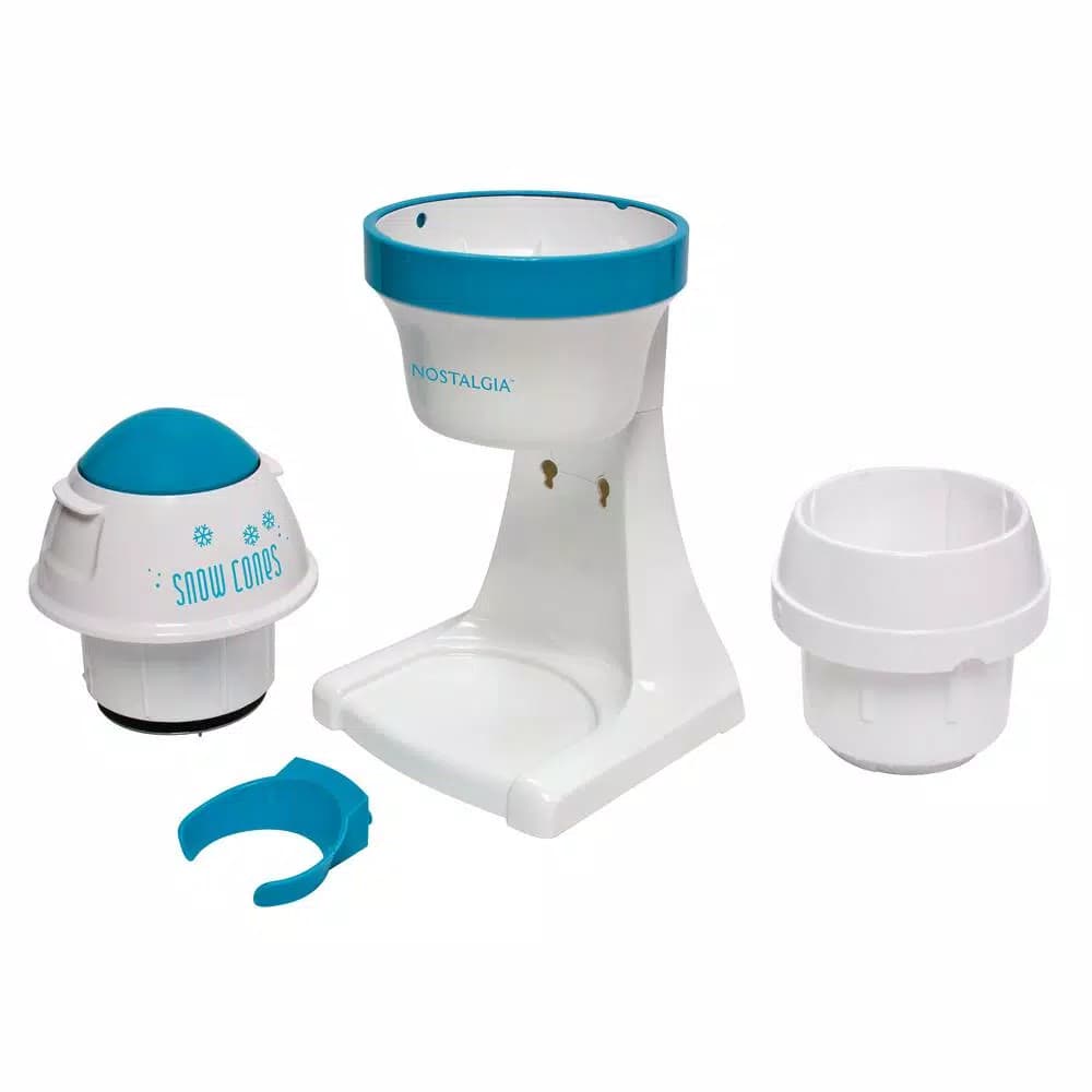 Nostalgia ISM1000 Electric Shaved Ice & Snow Cone Maker, Blue and White
