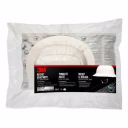 3M White Full-Brim Non-Vented Hard Hat with 4-Point Ratchet Adjustment thumbnail 1