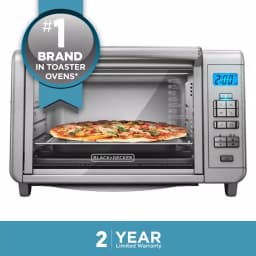 BLACK+DECKER 1500W 6-Slice Digital Convection Toaster Oven with Broiler Pan, Stainless Steel thumbnail 6