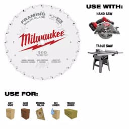 Milwaukee 8-1/4 in. 24-Tooth Framing Circular Saw Blade thumbnail 1