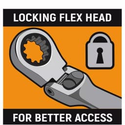 GEARWRENCH 12-Piece Metric Flex-Head Ratcheting Combination Wrench Set with Roll Pouch thumbnail 10