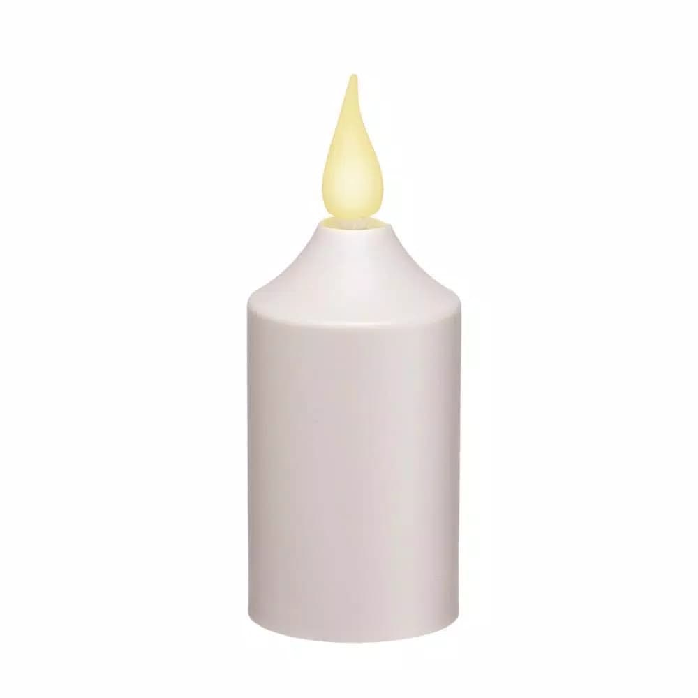 Xodus Innovations 4 in. Amber LED Votive Candle with Antique Brass Base, Battery Operated Flameless Candle