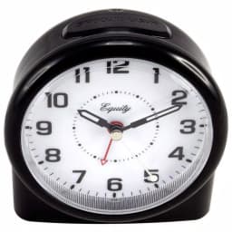Equity by La Crosse Large 4.72 in. Black Analog Alarm Table Clock with Night Vision Technology thumbnail 3
