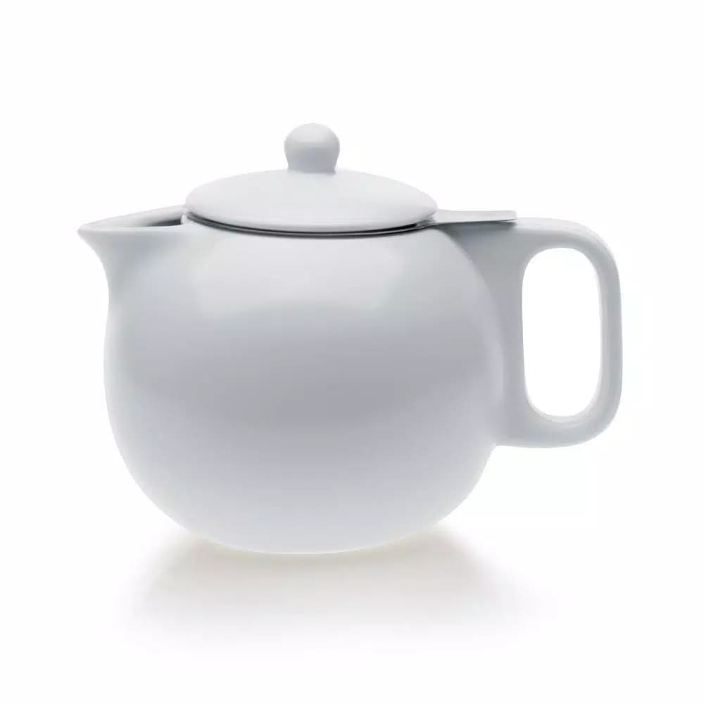 VIVA Scandinavia Jaimi 4.5-Cup Porcelain Teapot with Stainless Steel Filter, White