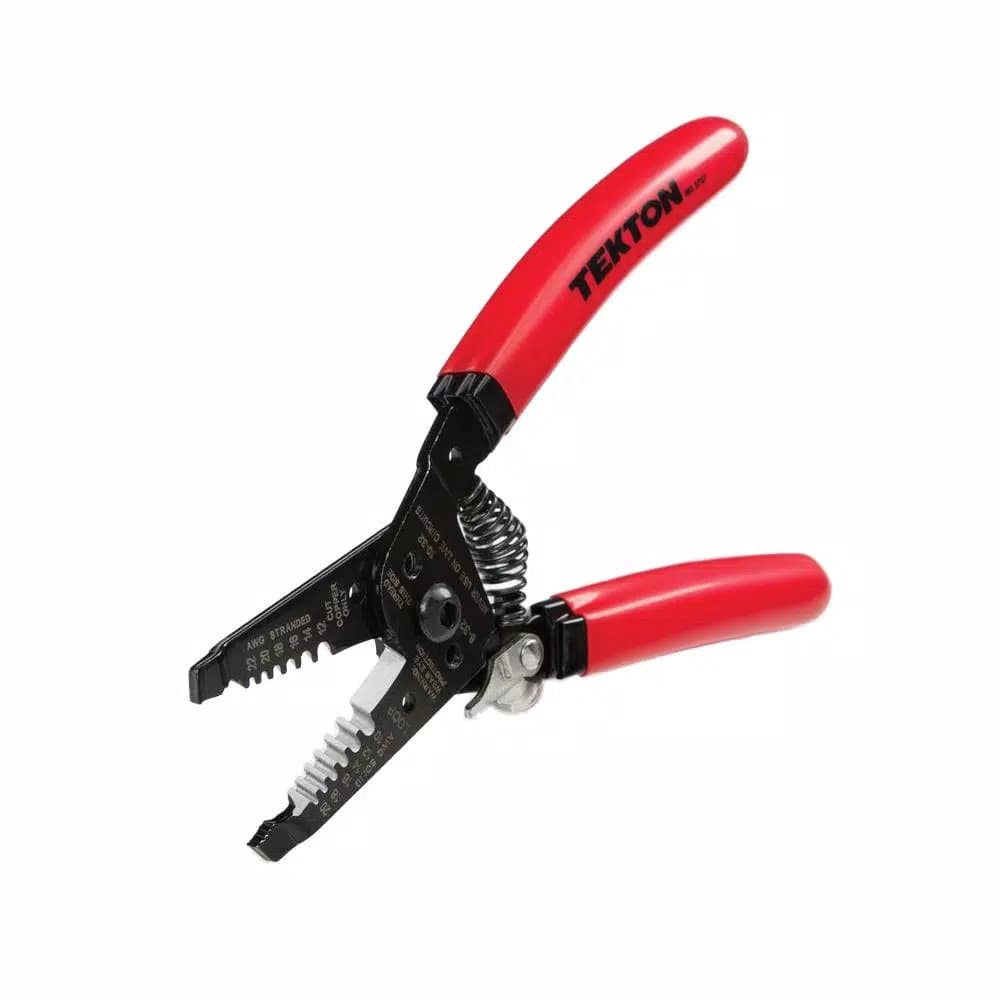 TEKTON 7 in. Wire Stripper and Cutter, 10-20 AWG, Hardened Steel