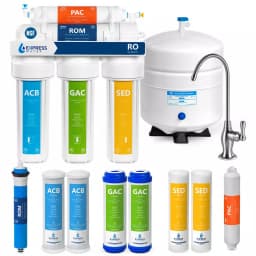 Express Water RO5DX 5-Stage Reverse Osmosis Water Filtration System - NSF Certified - Includes Faucet & Tank thumbnail 1