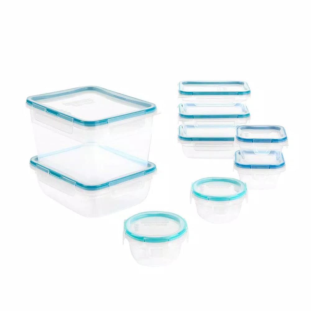 Snapware 18-Piece Plastic Food Storage Container Set with Write + Erase Lids