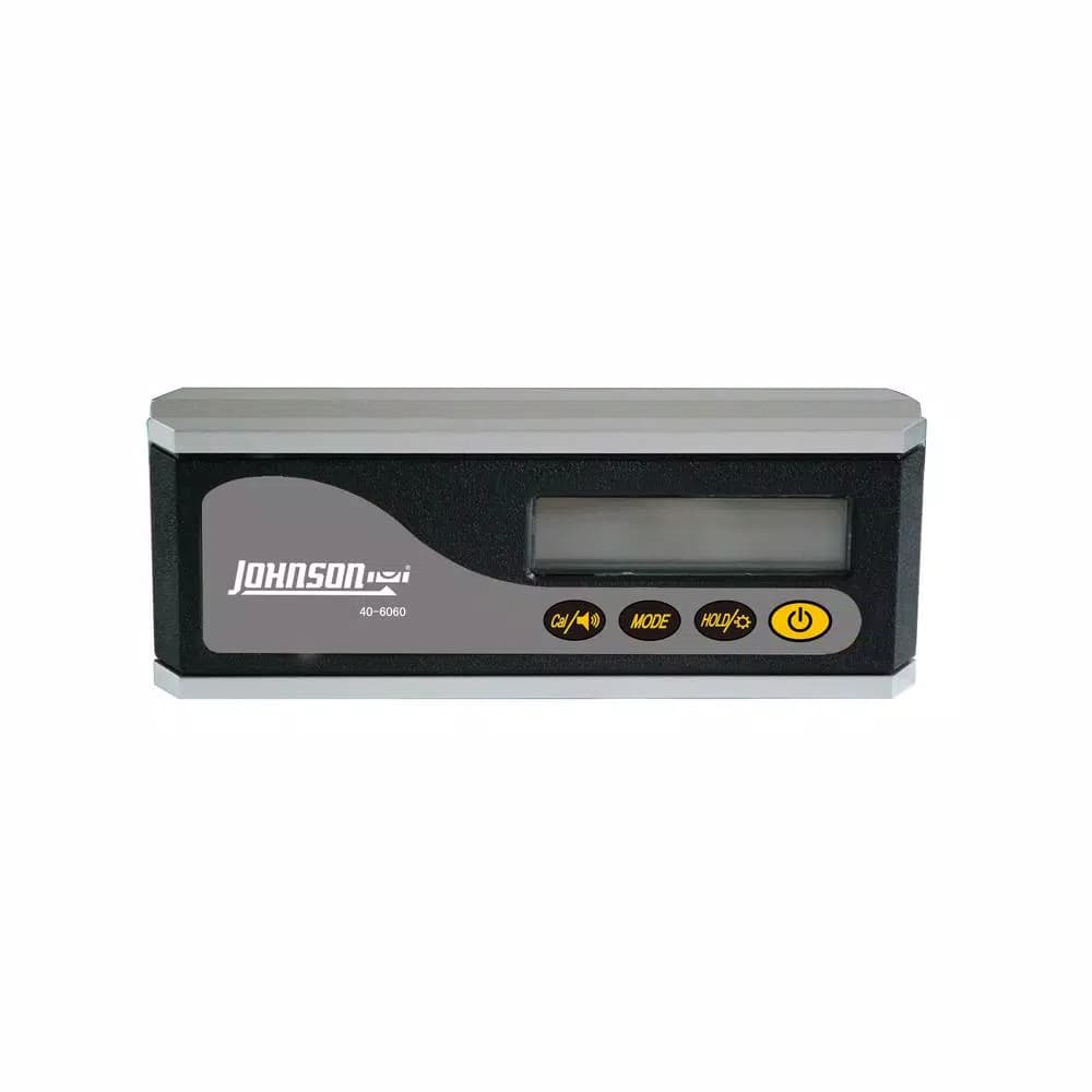 Johnson 6" Magnetic Digital Level Inclinometer with Backlight and GripTight™ Magnets