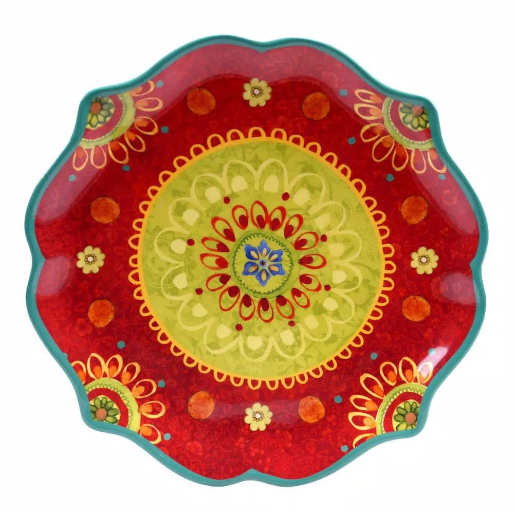 Certified International Tunisian Sunset Collection Scalloped Earthenware Platter