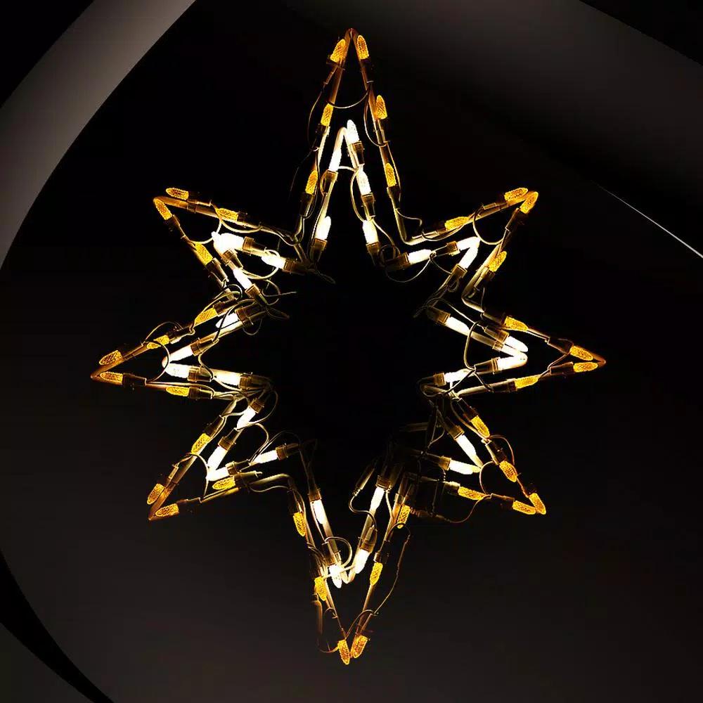 HOLIDYNAMICS HOLIDAY LIGHTING SOLUTIONS Holidynamics 23 in. LED Bethlehem Star Christmas Decor - Gold and White Lights