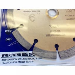 Whirlwind USA 6 in. Segmented Diamond Blade for Concrete, Stone, Brick, and Masonry thumbnail 5