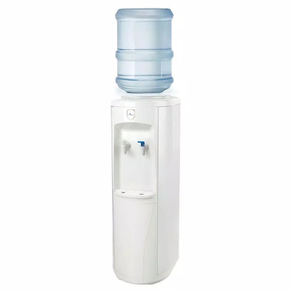 Vitapur Top Loading Floor Standing Water Cooler Dispenser, Cold & Room Temperature, White