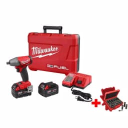 Milwaukee M18 FUEL 1/2 in. Compact Impact Wrench Kit with 9-Piece SHOCKWAVE Socket Set thumbnail 1