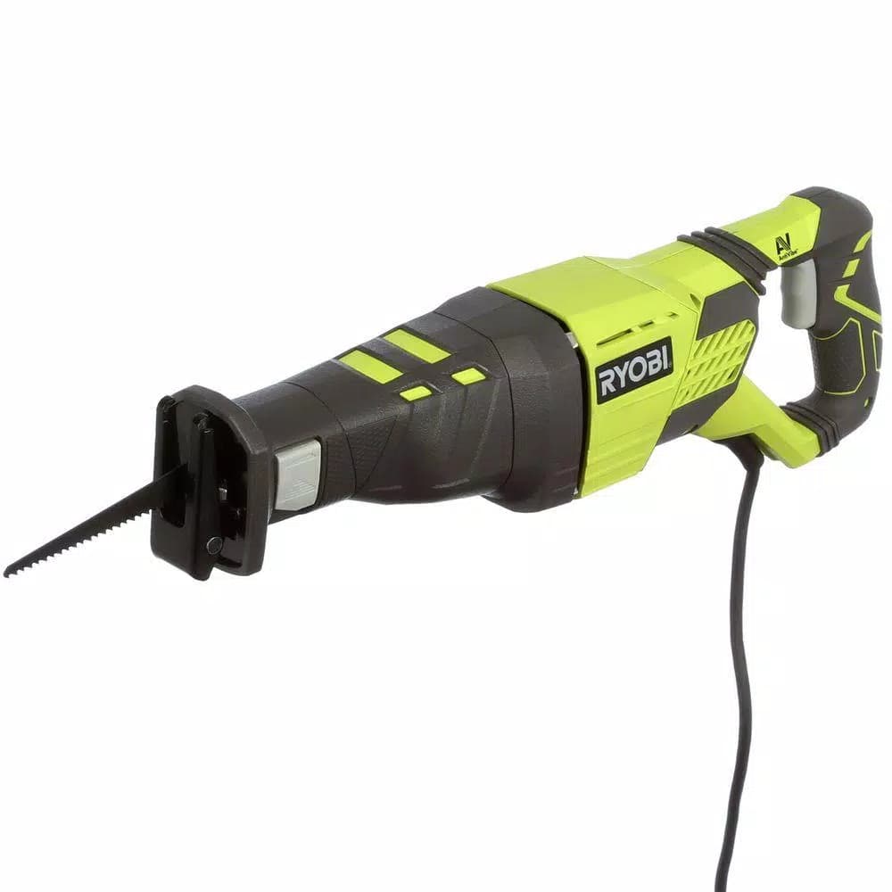 RYOBI 12 Amp Corded Reciprocating Saw with Variable Speed and Toolless Blade Change