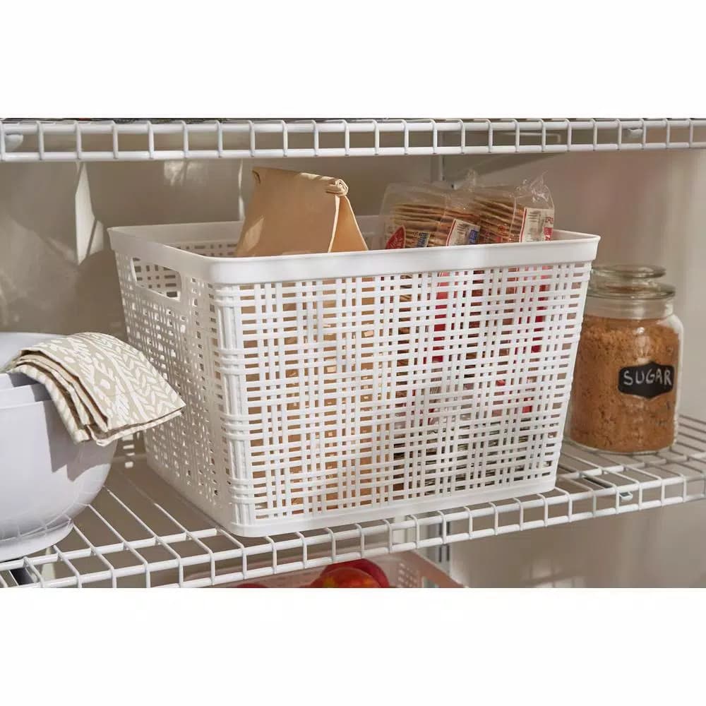 Home Basics 3-Piece Glass Canister Set, 35 oz., 45 oz., and 53 oz. Kitchen Storage Jars
