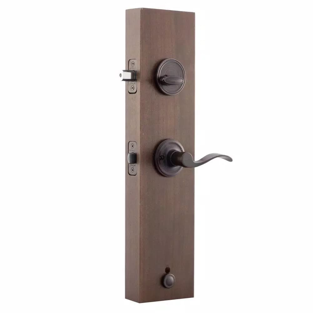 Copper Creek Colonial Handleset with Waverlie Lever Trim, Tuscan Bronze