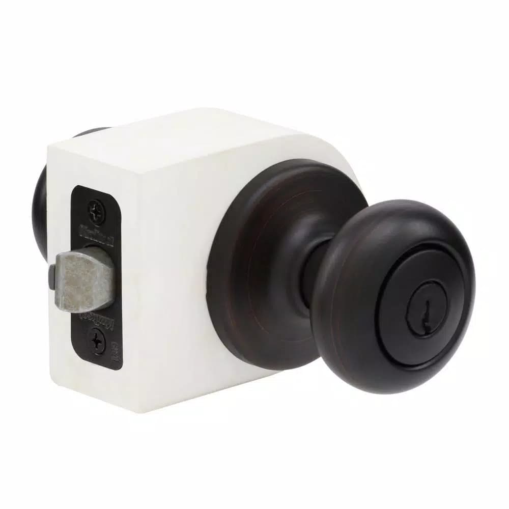 Kwikset Cove Keyed Entry Door Knob, Venetian Bronze