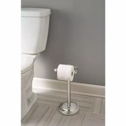 Delta Silverton Telescoping Free-Standing Toilet Paper Holder in Polished Chrome thumbnail 4