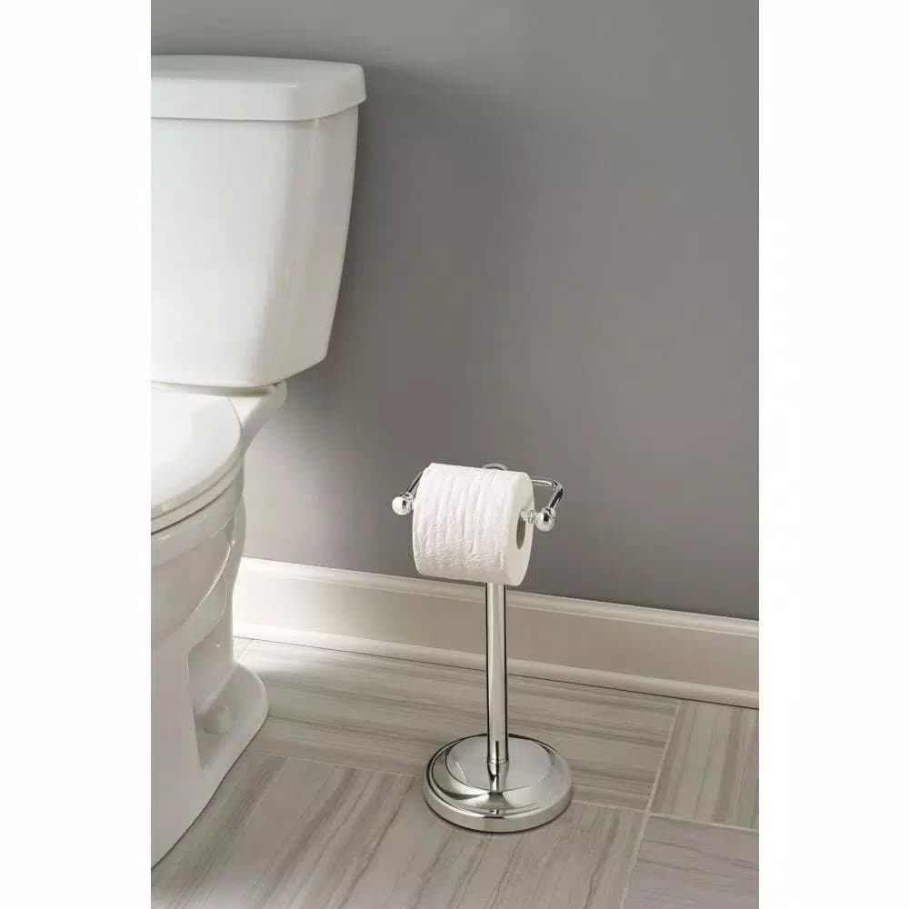 Delta Silverton Telescoping Free-Standing Toilet Paper Holder in Polished Chrome