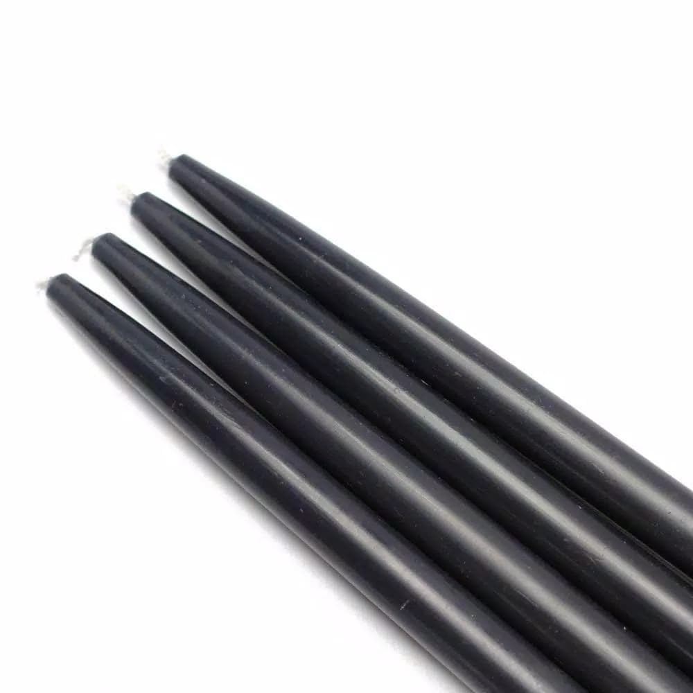 Zest Candle 10 in. Black Taper Candles, 12-Set