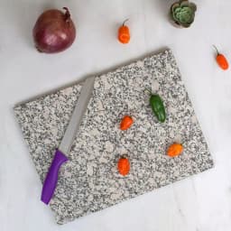 Home Basics 12 x 16 in. White Granite Cutting Board, Rectangular Heavy-Duty Chopping Board thumbnail 2
