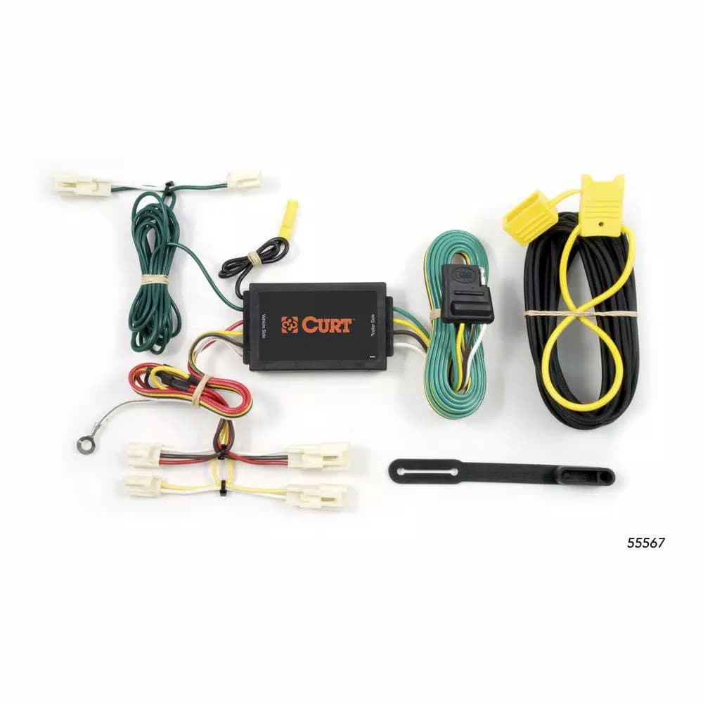 CURT Custom Vehicle-Trailer Wiring Harness, 4-Way Flat T-Connector for Mazda & Toyota