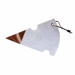 3R Studios Marble and Acacia Wood Cheese Slice Shaped Cutting Board thumbnail 1