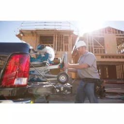 Bosch T4B Gravity Rise Miter Saw Stand with Wheels and Rapid-Release Mounts thumbnail 4