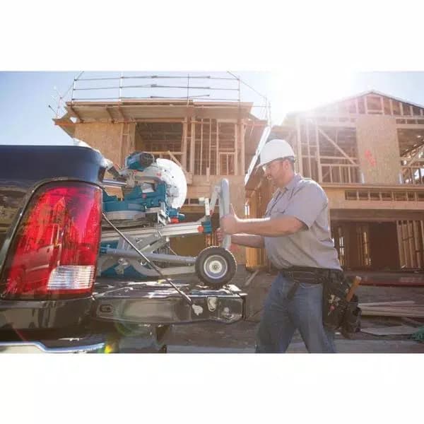 Bosch T4B Gravity Rise Miter Saw Stand with Wheels and Rapid-Release Mounts