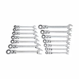 GearWrench 14-Piece 12-Point SAE/Metric Flex Head Ratcheting Combination Wrench Set thumbnail 1