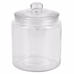 Unbranded Renaissance Collection Small Clear Glass Canister with Easy Grab Knob Lid thumbnail 4