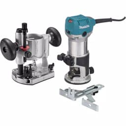 Makita 1-1/4 HP 6.5 Amp Compact Corded Router Kit with Plunge Base and Variable Speed thumbnail 1
