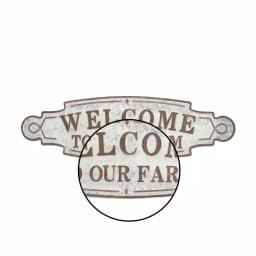 LITTON LANE 36 in. x 11 in. Welcome to Our Farm Metal Wall Sign - Rustic Farmhouse Decor thumbnail 3