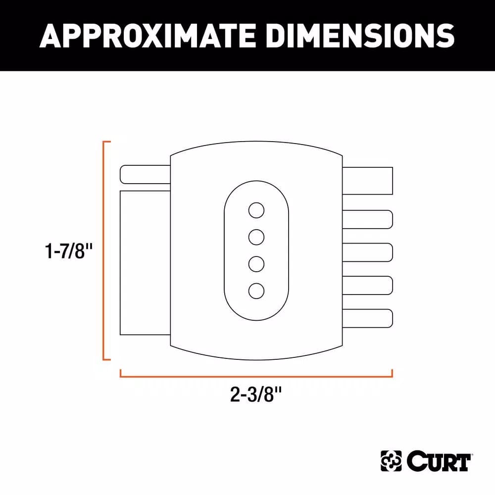 CURT 5-Way Flat Connector Tester for Trailer Wiring