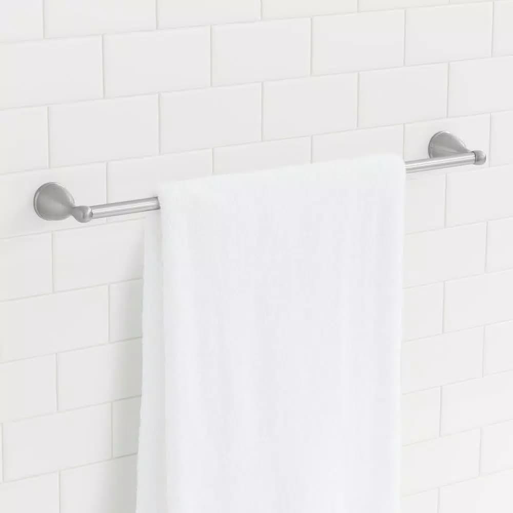 Glacier Bay Builders 18 in. Single Towel Bar, Brushed Nickel, Transitional Design