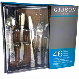 Gibson Home 46-Piece Hammered Stainless Steel Flatware Set, Service for 8 thumbnail 5