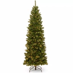 National Tree Company 9 ft. North Valley Spruce Pencil Slim Artificial Christmas Tree with 550 Clear Lights thumbnail 1