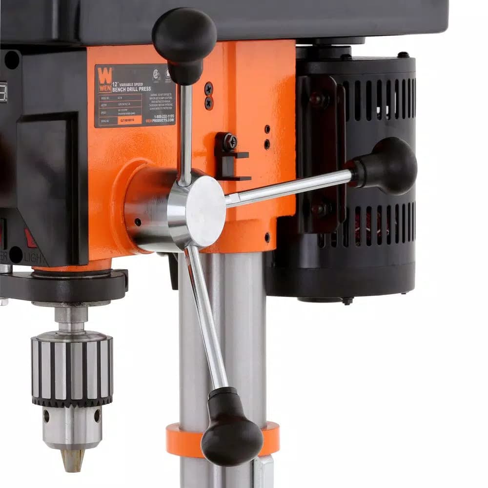 WEN 12 in. Variable Speed Drill Press with LED Digital Readout and Laser Guide