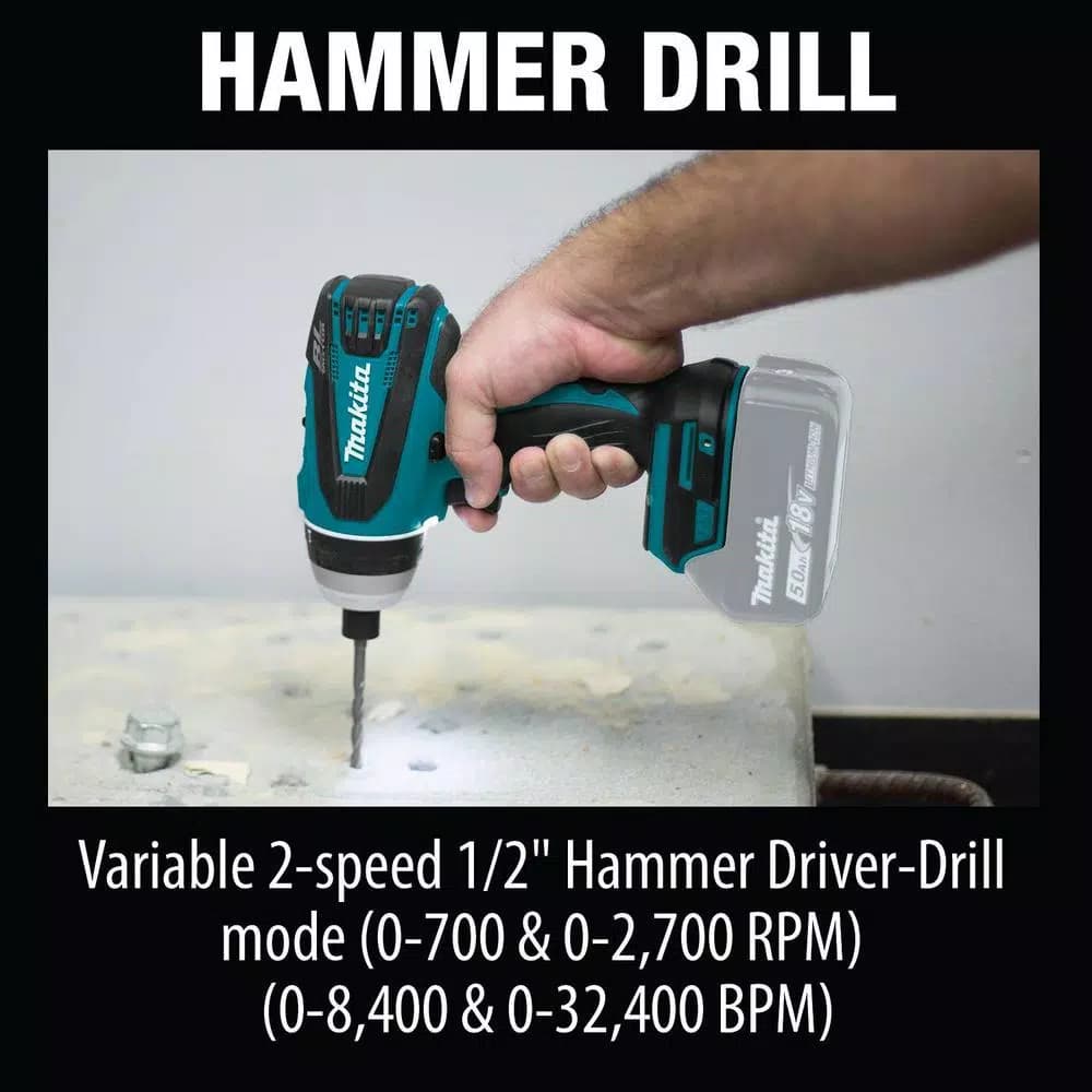 Makita 18V LXT Brushless 4-Function Hybrid Impact Hammer Driver Drill (Tool Only)