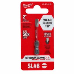 Milwaukee SHOCKWAVE Impact Duty 2 in. Slotted 3/16 in. Steel Power Bit thumbnail 2