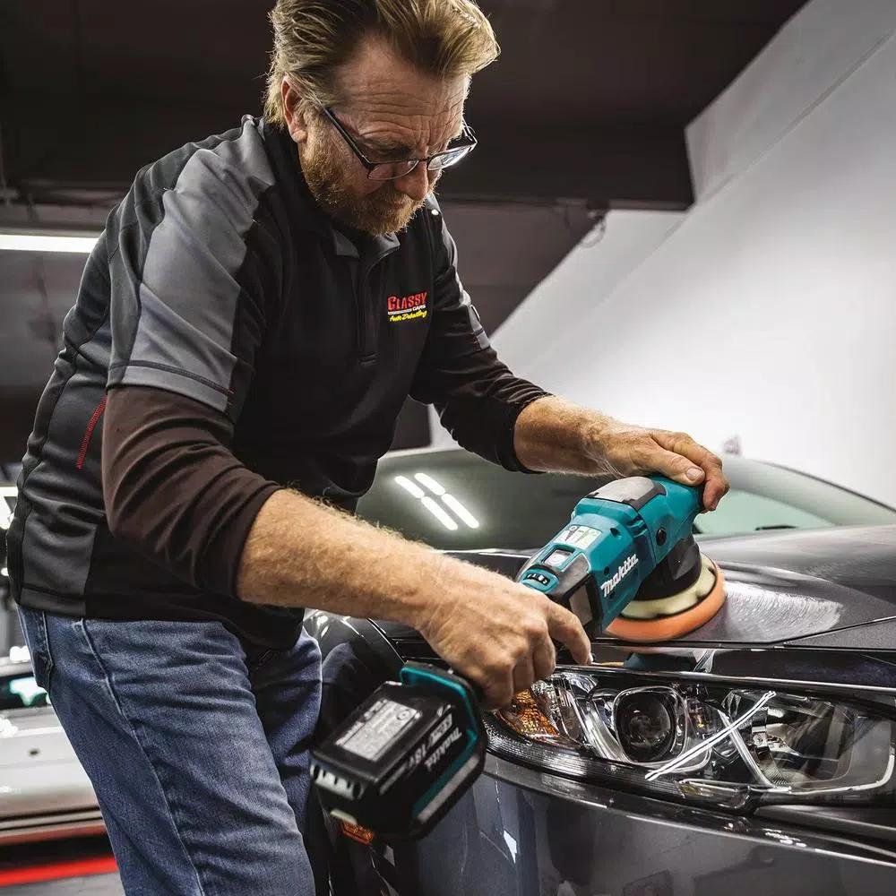 Makita 18V LXT Brushless Cordless 5 in./6 in. Dual Action Random Orbit Polisher Kit (5.0 Ah)