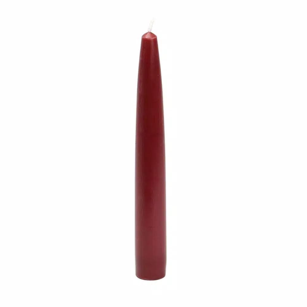 Zest Candle 6 in. Burgundy Taper Candles, Set of 12