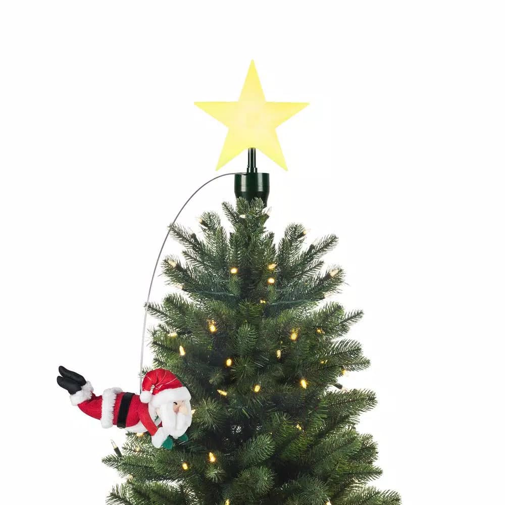 Mr. Christmas Flying Santa Animated Tree Topper with LED Star