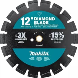 Makita 12 in. Segmented Rim Dual Purpose Diamond Blade for Concrete and Asphalt thumbnail 1