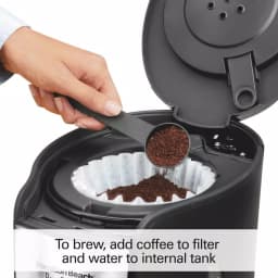 Hamilton Beach BrewStation 12-Cup Drip Coffee Maker with Internal Tank, Black/Stainless Look thumbnail 6