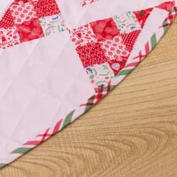 Country Living Angelina 48 in. Reversible Quilted Tree Skirt, Red and White Patchwork Star thumbnail 9
