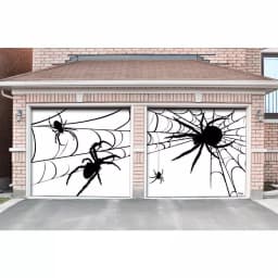 Unbranded 7 ft. x 8 ft. Spiders Halloween Garage Door Mural Decor - Vinyl Banner thumbnail 2